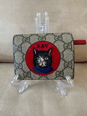 Gucci Mystic Cat Compact Wallet  - Authentic - New w/ Flaws